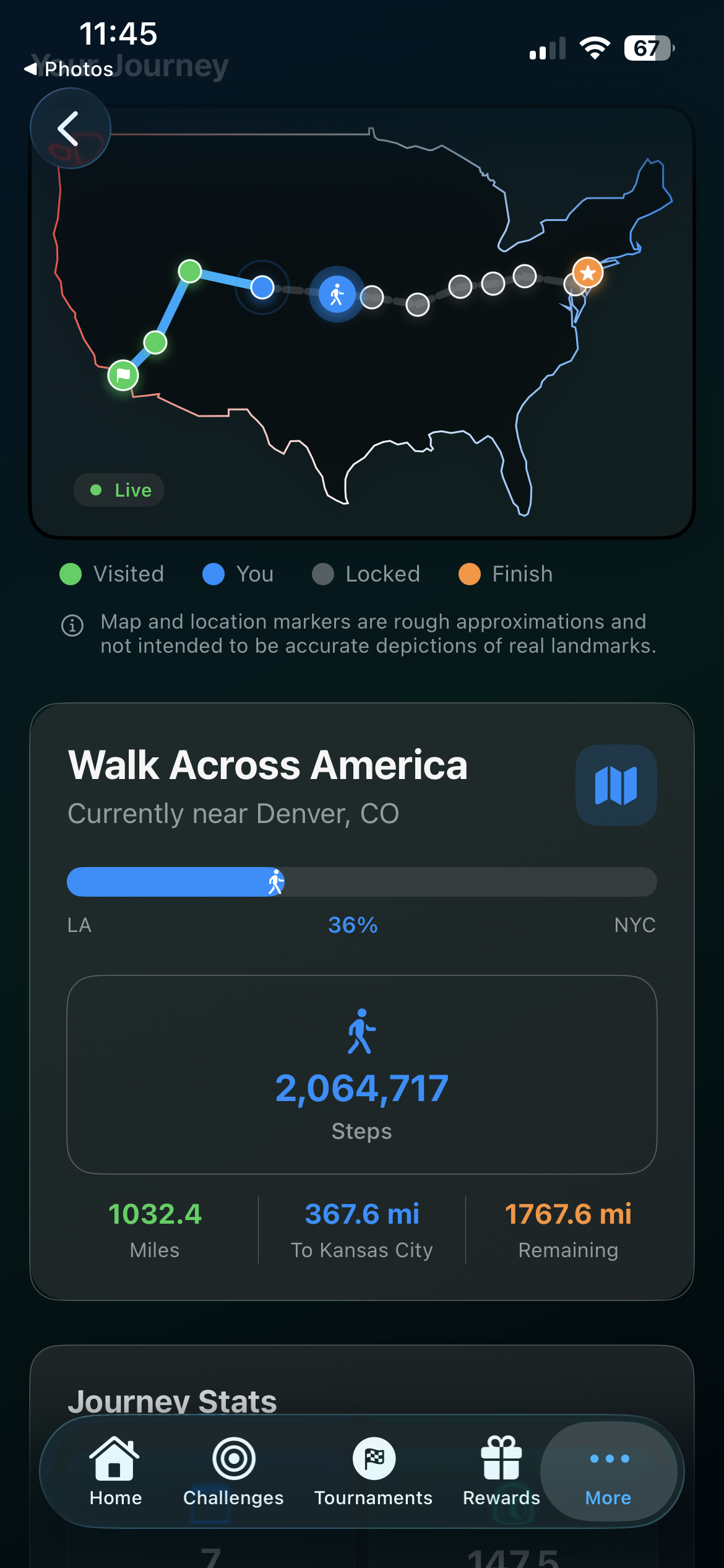 PrizeTrail Home Screen